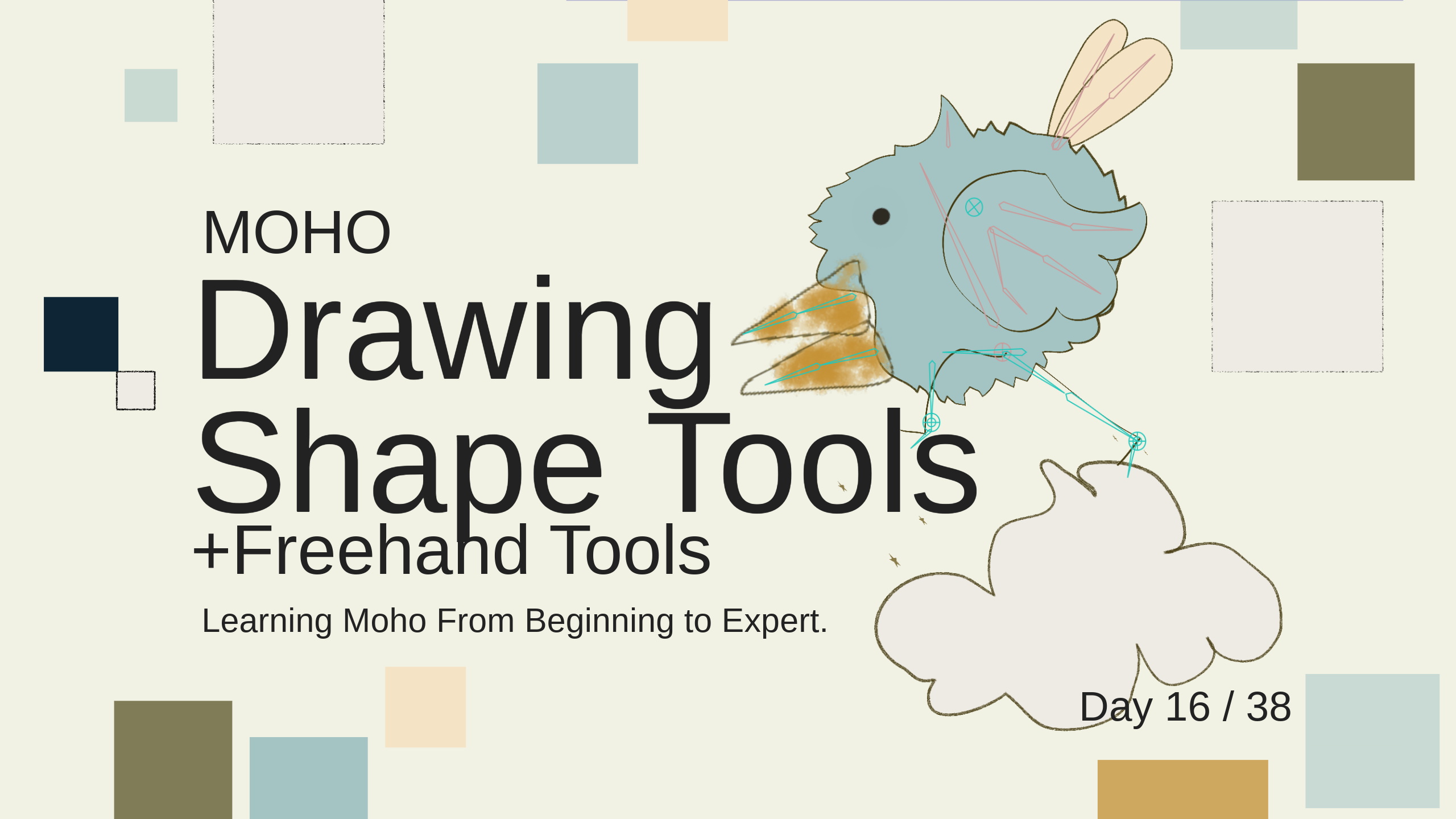 Part 16/38. Drawing Shape Tools+Freehand Tools. Learning Moho from beginner to expert.